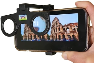 Cellphone VR Glasses, Fold Flat with Phone, 3D SBS Viewer and Camera with Free App, Screen touchable During Viewing; iPhone, Android enjoy VR Headset & YouTube VR 3D SBS Videos, Screen up to 6.9" Cellphone VR Glasses, Fold Flat with Phone, 3D SBS Viewer and Camera with Free App, Screen touchable During Viewing; iPhone, Android enjoy VR Headset & YouTube VR 3D SBS Videos, Screen up to 6.9"