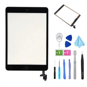 Black Digitizer Repair Kit for iPad mini 1&2 A1432 A1489 Touch Screen Digitizer Replacement with IC Chip + Home Button + Tools Black Digitizer Repair Kit for iPad mini 1&2 A1432 A1489 Touch Screen Digitizer Replacement with IC Chip + Home Button + Tools