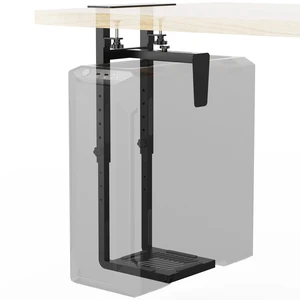 Adjustable Under Desk PC Mount, Clamp-On CPU Holder, Black 66LBS Load Capacity, Anti-fall Baffle & EVA Anti-slip Pads, Keeps CPU Stable, Fits Most Mid-Tower PC Cases Adjustable Under Desk PC Mount, Clamp-On CPU Holder, Black 66LBS Load Capacity, Anti-fall Baffle & EVA Anti-slip Pads, Keeps CPU Stable, Fits Most Mid-Tower PC Cases