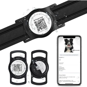 for AirTag Dog Collar Holder, Waterproof Smart QR Code Holder for Cats and Dogs, for AirTag Protective Cases - Scan Alert, Instant Location, Pet Online Profile, Contacts Info (1 Pack, Black) for AirTag Dog Collar Holder, Waterproof Smart QR Code Holder for Cats and Dogs, for AirTag Protective Cases - Scan Alert, Instant Location, Pet Online Profile, Contacts Info (1 Pack, Black)