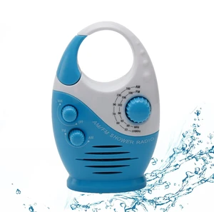 Shower Radio, Bathroom Radio AM FM, Waterproof Hanging Shower Radio Adjustable Volume Blue Shower Radio, Bathroom Radio AM FM, Waterproof Hanging Shower Radio Adjustable Volume Blue