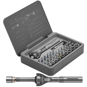 40 in 1 Magnetic Ratchet Screwdriver Set, Multi Bit Screwdriver Kit with 180° Adjustable Handle, S2 Bits and CR-V Socket Sets, Portable Tools for Computer, Electronics, Bike and Home Repair 40 in 1 Magnetic Ratchet Screwdriver Set, Multi Bit Screwdriver Kit with 180° Adjustable Handle, S2 Bits and CR-V Socket Sets, Portable Tools for Computer, Electronics, Bike and Home Repair