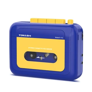 Portable Stereo Cassette Tape PlayerWallkmanCassette Recorder Retro Cassette Player,Tape Recorder with Built-in Mic,Earphone jack,Type-C or Battery,includes Earphones,Blue&Yellow Two-Tone Portable Stereo Cassette Tape PlayerWallkmanCassette Recorder Retro Cassette Player,Tape Recorder with Built-in Mic,Earphone jack,Type-C or Battery,includes Earphones,Blue&Yellow Two-Tone