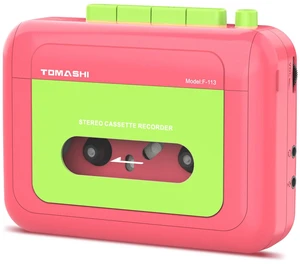 Portable Stereo Cassette Tape PlayerWallkmanCassette Recorder Retro Cassette Player,Tape Recorder with Built-in Mic,Earphone jack,Type-C or Battery,includes Earphones,Pink&Green Two-Tone Portable Stereo Cassette Tape PlayerWallkmanCassette Recorder Retro Cassette Player,Tape Recorder with Built-in Mic,Earphone jack,Type-C or Battery,includes Earphones,Pink&Green Two-Tone