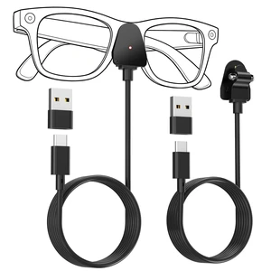 2 Pack 3.3FT USB-C Charging Cable with UsB-A Adapter for Rav-Ban Mleta Smart Glasses(Gen1&2), Portable Fast Charger Cord for Wayfarer/Skyler/Headliner/Scriber/Oakley HSTN Meta AI Glasses Accessories 2 Pack 3.3FT USB-C Charging Cable with UsB-A Adapter for Rav-Ban Mleta Smart Glasses(Gen1&2), Portable Fast Charger Cord for Wayfarer/Skyler/Headliner/Scriber/Oakley HSTN Meta AI Glasses Accessories