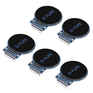 1.28 Inch TFT LCD Display Module Round RGB 240 * 240 GC9A01 Driver 4 Wire SPI Interface 240x240 PCB for Arduino (5pcs) 1.28 Inch TFT LCD Display Module Round RGB 240 * 240 GC9A01 Driver 4 Wire SPI Interface 240x240 PCB for Arduino (5pcs)