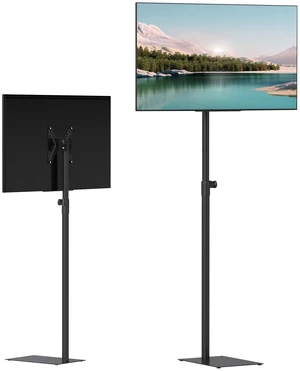 Extra Tall Monitor Floor TV Stand with VESA Mount for 14 to 43 Inch TV Height Adjustable Stand with Steel Flat Base, Universal Vertical Freestanding Pole for Corner, Office, Bedroom, Living room Extra Tall Monitor Floor TV Stand with VESA Mount for 14 to 43 Inch TV Height Adjustable Stand with Steel Flat Base, Universal Vertical Freestanding Pole for Corner, Office, Bedroom, Living room