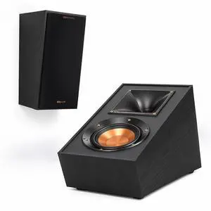 R-41SA Powerful Detailed Home Speaker Set of 2 Black | Use on compatible tower or bookshelf speakers for reflected height effects, or wall-mount as elevation or surround speakers R-41SA Powerful Detailed Home Speaker Set of 2 Black | Use on compatible tower or bookshelf speakers for reflected height effects, or wall-mount as elevation or surround speakers