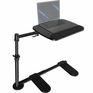 20 inch Over Couch Swivel Table, Laptop Desk for Remote Work, Portable Recliner Workstation with Height Adjustable Swing Arm, Black, DESK-ST02C 20 inch Over Couch Swivel Table, Laptop Desk for Remote Work, Portable Recliner Workstation with Height Adjustable Swing Arm, Black, DESK-ST02C