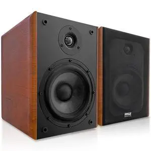 6.5" Home Audio Speakers, 2-Way Passive Bookshelf, 240W Max Power, 1" Silk Dome Tweeter, Composite Woofer, Gold Plated 5 Way Binding Post, Rubber Surrounds, Beautiful Wood Grain Finish - Pair 6.5" Home Audio Speakers, 2-Way Passive Bookshelf, 240W Max Power, 1" Silk Dome Tweeter, Composite Woofer, Gold Plated 5 Way Binding Post, Rubber Surrounds, Beautiful Wood Grain Finish - Pair