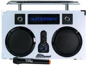 Bluetooth Boombox Ultra Plus, White | Retro Boombox with Bluetooth Speaker. Includes Rechargeable Lithium Battery. Carrying Strap & Mic. Easy to Carry Bluetooth Boombox Ultra Plus, White | Retro Boombox with Bluetooth Speaker. Includes Rechargeable Lithium Battery. Carrying Strap & Mic. Easy to Carry