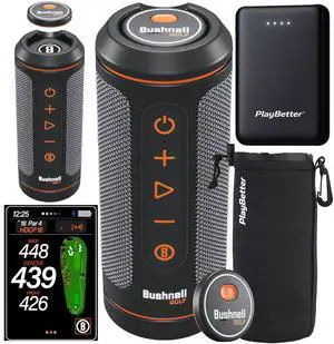 Bushnell Wingman 2 Golf GPS Speaker Charger & Pouch Bundle | Audible GPS & Remote, Music, BITE Magnetic Cart Mount, 40,000+ Courses, 14+ Hours Battery & External Battery Indicator Bushnell Wingman 2 Golf GPS Speaker Charger & Pouch Bundle | Audible GPS & Remote, Music, BITE Magnetic Cart Mount, 40,000+ Courses, 14+ Hours Battery & External Battery Indicator