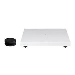 Turntable Isolation Base Anti-Vibration Wood Platform and HiFi Vinyl Record Weight Stabilizer with Rubberized Finish - Piano White Turntable Isolation Base Anti-Vibration Wood Platform and HiFi Vinyl Record Weight Stabilizer with Rubberized Finish - Piano White