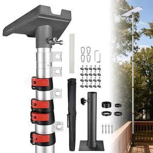 EZ GO 14ft Starlink Gen 3 Pole and Ground Mount Kit with Deck Mount | & Starlink Standard Adapter Aluminum Telescoping Starlink Pole for Home Outdoor Backyard, Silver EZ GO 14ft Starlink Gen 3 Pole and Ground Mount Kit with Deck Mount | & Starlink Standard Adapter Aluminum Telescoping Starlink Pole for Home Outdoor Backyard, Silver