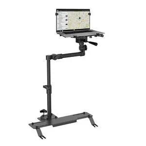 Car Laptop Mount, No-Drill Passenger Seat Stand for 17" Laptops | With Cooling Tray, Adjustable Full Motion Vehicle Laptop Mount, Tablets Compatible Car Laptop Mount, No-Drill Passenger Seat Stand for 17" Laptops | With Cooling Tray, Adjustable Full Motion Vehicle Laptop Mount, Tablets Compatible
