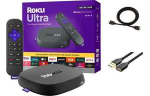 Ultra Ultimate Streaming Player, 4K Streaming Device for TV, Dolby Vision & Atmos, HDR10+, Rechargeable Voice Remote Pro, Bluetooth & Wi-Fi 6, Backlit Buttons, with USB Extension Cord and HDMI Ultra Ultimate Streaming Player, 4K Streaming Device for TV, Dolby Vision & Atmos, HDR10+, Rechargeable Voice Remote Pro, Bluetooth & Wi-Fi 6, Backlit Buttons, with USB Extension Cord and HDMI