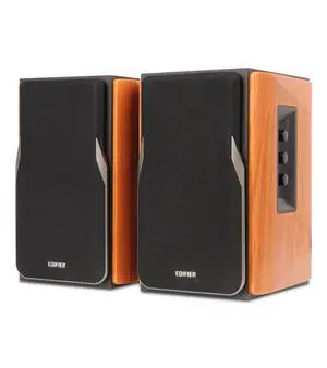 R1380T Powered Bookshelf Speakers, 42W RMS, Brown | 2.0 Stereo Active Near Field Monitors, Studio Monitor Speaker R1380T Powered Bookshelf Speakers, 42W RMS, Brown | 2.0 Stereo Active Near Field Monitors, Studio Monitor Speaker