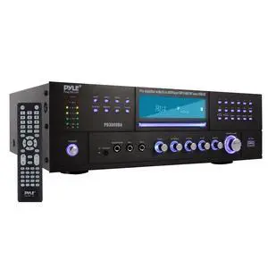 4 Channel Bluetooth Amplifier with Front Loading DVD/CD Player - 3000 Watt Stereo Receiver with FM Radio, Dual Microphone w/Echo for Karaoke, USB-A in, LED, Rack Mount - PD3000BA.5 4 Channel Bluetooth Amplifier with Front Loading DVD/CD Player - 3000 Watt Stereo Receiver with FM Radio, Dual Microphone w/Echo for Karaoke, USB-A in, LED, Rack Mount - PD3000BA.5