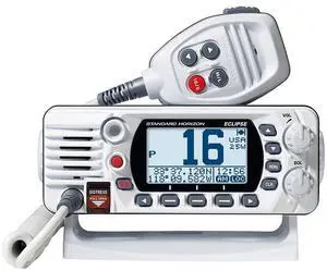 GX1410GW Eclipse Series 25W Fixed Mount VHF & GPS, White GX1410GW Eclipse Series 25W Fixed Mount VHF & GPS, White