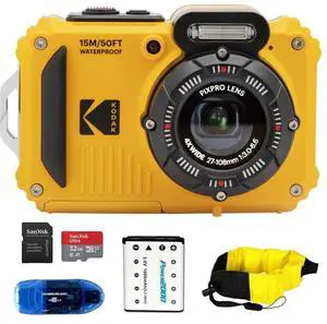 PIXPRO WPZ2 Waterproof Digital Camera Bundle, Includes: SanDisk 32GB MicroSD Memory Card, Spare Battery and More (5 Items) (Yellow) PIXPRO WPZ2 Waterproof Digital Camera Bundle, Includes: SanDisk 32GB MicroSD Memory Card, Spare Battery and More (5 Items) (Yellow)