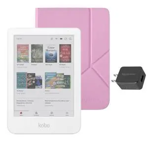 Clara Colour eReader (White) with Case Bundle (Candy Pink SleepCover, Case + AC Bundle) Clara Colour eReader (White) with Case Bundle (Candy Pink SleepCover, Case + AC Bundle)