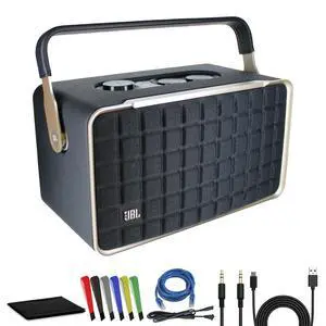 Authentics 300 - Retro Style Wireless Bluetooth and Wi-Fi 100W Smart Home Speaker (AUTH300BLKAM) + USB-C Cable + Network Cable + AUX Cable + Wire Straps + Cleaning Cloth Authentics 300 - Retro Style Wireless Bluetooth and Wi-Fi 100W Smart Home Speaker (AUTH300BLKAM) + USB-C Cable + Network Cable + AUX Cable + Wire Straps + Cleaning Cloth