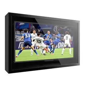 32-43 Inch Outdoor TV Enclosure, Iron Weatherproof TV Protector | 43IN Outdoor Television Cover, Clear Transparent Panel, Metal Frame, With Adjustable Wall Mount Bracket, Right Door, Black 32-43 Inch Outdoor TV Enclosure, Iron Weatherproof TV Protector | 43IN Outdoor Television Cover, Clear Transparent Panel, Metal Frame, With Adjustable Wall Mount Bracket, Right Door, Black