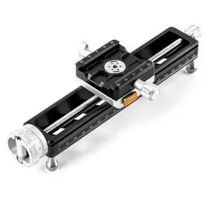 NM-200S Macro Focusing Rail, Precision Focus Slider for Macro Photography, Universal Tripod Mounting, 360-Degree Rotating Clamp with Quick-Release Plate, Detachable Feet, Arca-Swiss Compatible | Macro NM-200S Macro Focusing Rail, Precision Focus Slider for Macro Photography, Universal Tripod Mounting, 360-Degree Rotating Clamp with Quick-Release Plate, Detachable Feet, Arca-Swiss Compatible | Macro