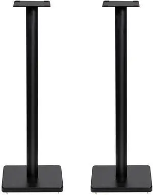 Floor Speaker Stands for Surround Sound and Bookshelf Speakers with Solid Construction, Adjustable Floor Spikes, Rubber Isolation Feet, Cable Management, Square Base - Matte Black/Pair (SS05S) Floor Speaker Stands for Surround Sound and Bookshelf Speakers with Solid Construction, Adjustable Floor Spikes, Rubber Isolation Feet, Cable Management, Square Base - Matte Black/Pair (SS05S)