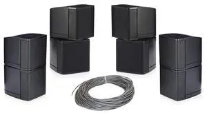 MC2.5B Mini Cube 2.5 inch Speaker Bundle with Installation Wire - Home Value Pack (4 Pack, Black) (with Brackets & Wire) MC2.5B Mini Cube 2.5 inch Speaker Bundle with Installation Wire - Home Value Pack (4 Pack, Black) (with Brackets & Wire)