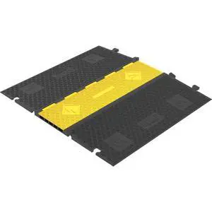 Atlas ADA Compliant Cable Protector Ramp Heavy Duty - 5 Channel Low Profile - 1 Pc - 36 Long Black & Yellow 33,040 Lbs Per Axle Capacity - Rubber Speed Bump Wire Protector Cord Atlas ADA Compliant Cable Protector Ramp Heavy Duty - 5 Channel Low Profile - 1 Pc - 36 Long Black & Yellow 33,040 Lbs Per Axle Capacity - Rubber Speed Bump Wire Protector Cord