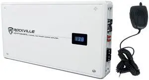 Krypton MF4 White 4 Channel Marine Amplifier Boat Amp | 2400W Peak/600W RMS, Class AB, Dyno Certified, Conformal Coated, Rustproof, Bridgeable, 12dB Crossover, PA Mic with Talkover Krypton MF4 White 4 Channel Marine Amplifier Boat Amp | 2400W Peak/600W RMS, Class AB, Dyno Certified, Conformal Coated, Rustproof, Bridgeable, 12dB Crossover, PA Mic with Talkover