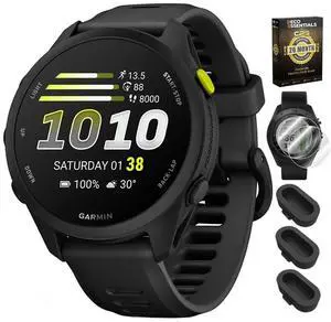 Forerunner 70, 1.2" AMOLED GPS Running Watch, Training Readiness, 13-Day Battery, Black, 010-04307-00 w/Deco Essentials 26-Month CPS, Screen Protector & 3-Pack Dust Cover Forerunner 70, 1.2" AMOLED GPS Running Watch, Training Readiness, 13-Day Battery, Black, 010-04307-00 w/Deco Essentials 26-Month CPS, Screen Protector & 3-Pack Dust Cover