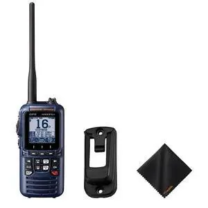 HX891BT Floating Handheld VHF Transceiver Radio Bundle Kit | Bluetooth, Waterproof 6W transceiver with High Resolution Dot Matrix Display Marine Radio. Includes hanger bracket & cloth HX891BT Floating Handheld VHF Transceiver Radio Bundle Kit | Bluetooth, Waterproof 6W transceiver with High Resolution Dot Matrix Display Marine Radio. Includes hanger bracket & cloth