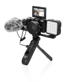 VLOG MND60V 64MP 4K60FPS Camera Kit w/Tripod, Mic, LED Light, Case | Capture sharp photos and video with intuitive controls for travel, family and everyday moments VLOG MND60V 64MP 4K60FPS Camera Kit w/Tripod, Mic, LED Light, Case | Capture sharp photos and video with intuitive controls for travel, family and everyday moments