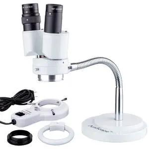 SE508-FRL 8X Binocular Stereo Microscope w/ 360 Revolve + 8W | Flexible Gooseneck Design Fluorescent Ring Light SE508-FRL 8X Binocular Stereo Microscope w/ 360 Revolve + 8W | Flexible Gooseneck Design Fluorescent Ring Light