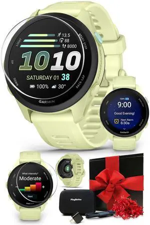 Garmin Forerunner 70 (Citron) GPS Running Watch Gift Box Bundle | Entry-Level, Vibrant AMOLED Touchscreen, 13-Day Battery | Includes Screen Protectors, Wall Adapter & Hard Case Garmin Forerunner 70 (Citron) GPS Running Watch Gift Box Bundle | Entry-Level, Vibrant AMOLED Touchscreen, 13-Day Battery | Includes Screen Protectors, Wall Adapter & Hard Case