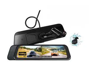 R10-SPL 10 HD Mirror Dash Cam Backup Camera with Touchscreen | For Cars & Trucks, Front & Rear Cameras, 32GB SD, Night Vision, 1-Wire Clean Install, Hardwire Kit, Replacement Mount R10-SPL 10 HD Mirror Dash Cam Backup Camera with Touchscreen | For Cars & Trucks, Front & Rear Cameras, 32GB SD, Night Vision, 1-Wire Clean Install, Hardwire Kit, Replacement Mount