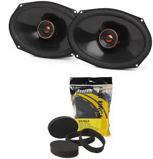 Reference Series 1 Pair REF697F 6x9 2-Way Coax Set with RKFR69 Roadkill Fast Rings 6x9 Reference Series 1 Pair REF697F 6x9 2-Way Coax Set with RKFR69 Roadkill Fast Rings 6x9