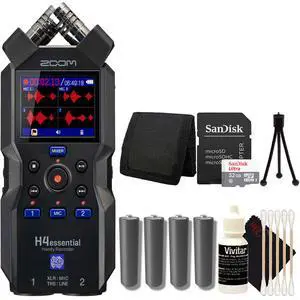 Zoom H4essential 4-Track Handy Recorder with 32GB Accessory Kit Zoom H4essential 4-Track Handy Recorder with 32GB Accessory Kit