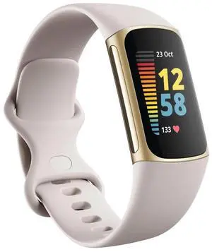 Fitbit Charge 5 Advanced Fitness & Health Tracker with Sleep Tracking, 24/7 Heart Rate and GPS, Gold/White Fitbit Charge 5 Advanced Fitness & Health Tracker with Sleep Tracking, 24/7 Heart Rate and GPS, Gold/White