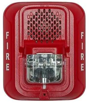 P2RL-LF L-Series Indoor Selectable Output Low Frequency Sounder Strobe, 2-Wire, Wall Mount, FIRE Marking, Red (Replaces P2RH-LF) P2RL-LF L-Series Indoor Selectable Output Low Frequency Sounder Strobe, 2-Wire, Wall Mount, FIRE Marking, Red (Replaces P2RH-LF)