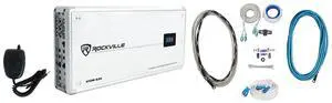 Atom S30 4-Channel Marine Boat Amplifier with RMWK4 V2 Wire Kit | 2400W Peak / 600W RMS, Class A/B, Built-In Volt Meter, PA Microphone, 12dB Bass EQ, MRCA25 25' RCA Cable, Boat, 3-items Atom S30 4-Channel Marine Boat Amplifier with RMWK4 V2 Wire Kit | 2400W Peak / 600W RMS, Class A/B, Built-In Volt Meter, PA Microphone, 12dB Bass EQ, MRCA25 25' RCA Cable, Boat, 3-items