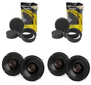 Reference Series 2 Pairs REF607F 6.5" 2-Way Coax Set with 2 Pairs RKFR6 Roadkill Fast Rings 6" & 6.5" Reference Series 2 Pairs REF607F 6.5" 2-Way Coax Set with 2 Pairs RKFR6 Roadkill Fast Rings 6" & 6.5"