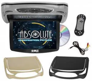 Absolute DFL14HD Car Roof Mount DVD Player Monitor 14 inch Vehicle Flip Down Overhead Screen- HDMI SD USB Card Input with Built-in IR Transmitter for Wireless IR Headphone, 3 Style Colors Absolute DFL14HD Car Roof Mount DVD Player Monitor 14 inch Vehicle Flip Down Overhead Screen- HDMI SD USB Card Input with Built-in IR Transmitter for Wireless IR Headphone, 3 Style Colors