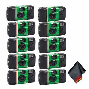 QuickSnap Flash 400 Disposable Camera 10-Pack 27 Exposures Bundle | For Parties, Travel & Everyday Snapshots | Includes Cleaning Cloth QuickSnap Flash 400 Disposable Camera 10-Pack 27 Exposures Bundle | For Parties, Travel & Everyday Snapshots | Includes Cleaning Cloth