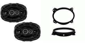 43DSC69304 6x9 3-Way Speaker + Metra Bracket Bundle | 6x9 in 3-way speakers with Metra 82-8146 mounting brackets; compatible with Toyota, Nissan, Subaru and Scion 43DSC69304 6x9 3-Way Speaker + Metra Bracket Bundle | 6x9 in 3-way speakers with Metra 82-8146 mounting brackets; compatible with Toyota, Nissan, Subaru and Scion