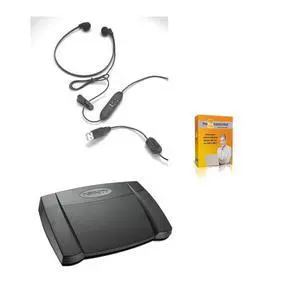 FTW Transcriber Foot Pedal Bundle with USB Transcription Headset FTW Transcriber Foot Pedal Bundle with USB Transcription Headset