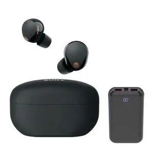 WF-1000XM5 Truly Wireless Noise-Canceling Earbuds (Black) Bundle | Noise-canceling Accessory, Best Noise Cancellation, Multi Noise Sensor technology, (2 items) WF-1000XM5 Truly Wireless Noise-Canceling Earbuds (Black) Bundle | Noise-canceling Accessory, Best Noise Cancellation, Multi Noise Sensor technology, (2 items)
