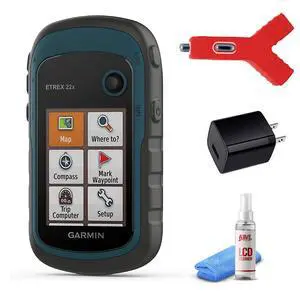 eTrex 22x, Rugged Handheld GPS Navigator (010-02256-00) Bundle | For Hiking, Hunting & Outdoor Navigation | Includes Cleaning Kit eTrex 22x, Rugged Handheld GPS Navigator (010-02256-00) Bundle | For Hiking, Hunting & Outdoor Navigation | Includes Cleaning Kit